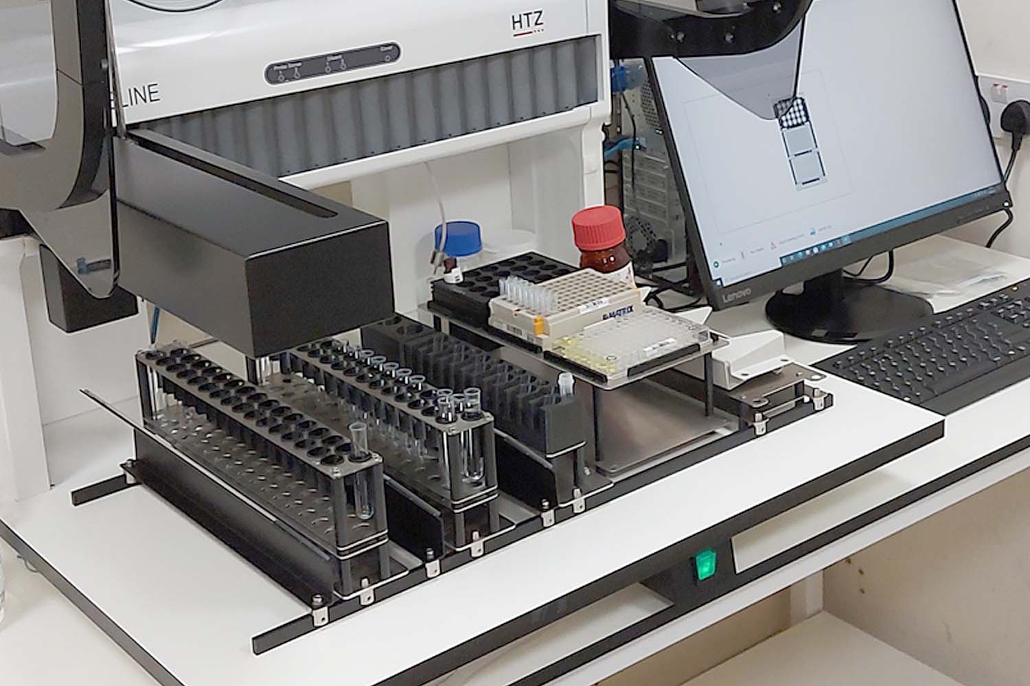 mass spectrometry sample preparation setup on a Beeline 310 sx